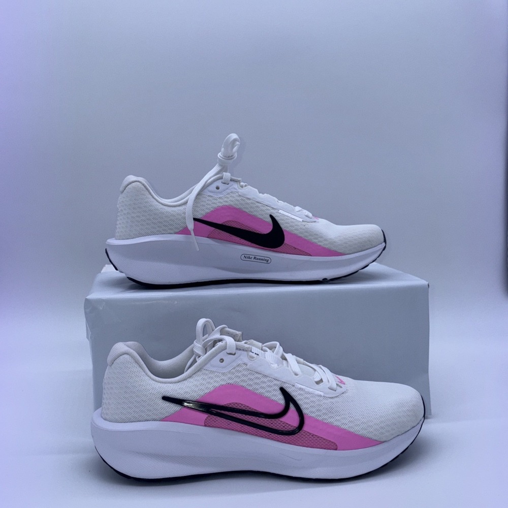 Nike Downshifter 13 Women's Size 8.5 Pink White Black Running Shoes FD6476-109 - Picture 2 of 12